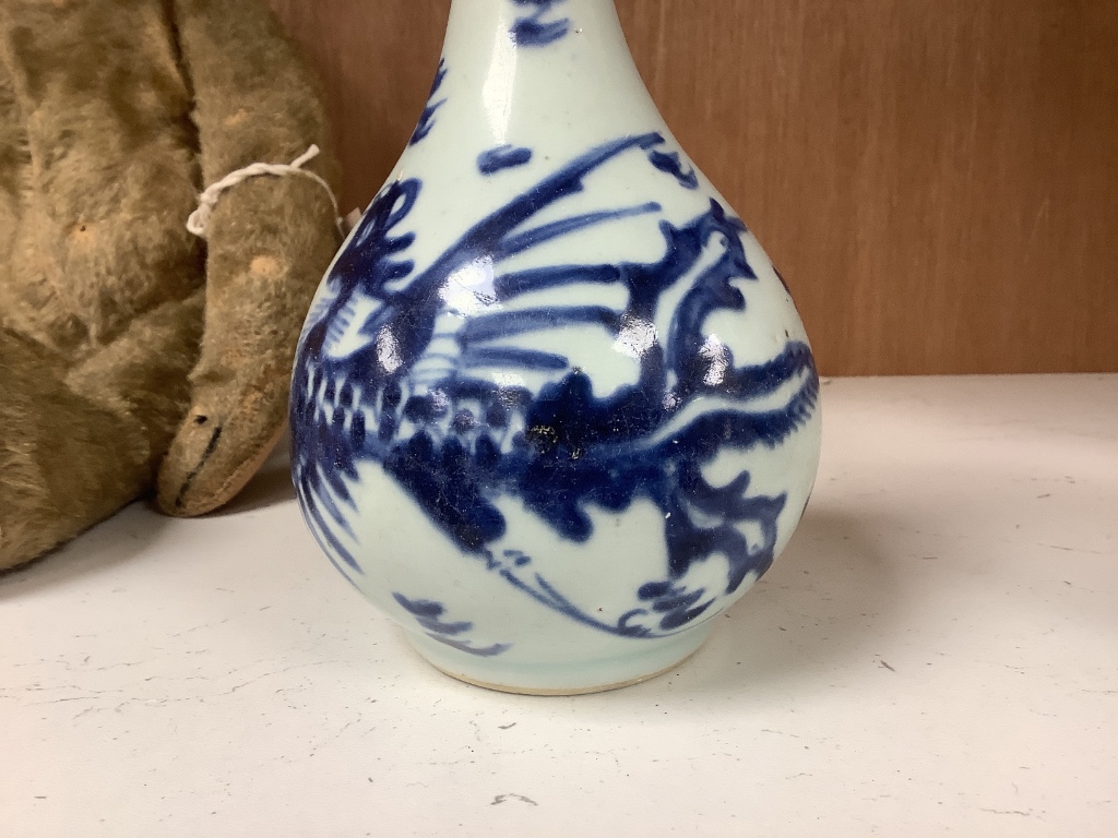 A pair of Chinese bottle vases, late 18th century, 18cm high